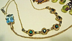 VTG Jewelry Lot :Cubic Zirconia- 925 CM, Victorian Prehnite , Tourmaline