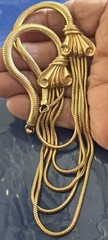 Classic Vintage Gold Tone Multi Strand Layered 15″ Snake Chain Necklace R30
