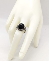 Vintage Luxury RING Silver 925 with Big Bright Stone -size: 9US (19mm), 6.2g| #6