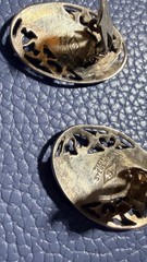 Vintage Siam Sterling Silver Niello Jewelry Set w/ Goddess Mekhala Pendants & Ea