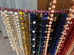 Lot Of 35 Vintage Beaded Necklaces Various Colors, Styles & Lengths