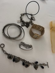 Costume Jewelry Lot Ann Kline Watch Not Working Just Needs New Battery .