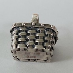 Brown County Baskets Gathering Basket Mini Charm Sterling Silver