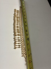 VTG CLEOPATRA EGYPTIAN REVIVAL FRINGE TASSEL BIB COLLAR NECKLACE GOLD TONE 16”