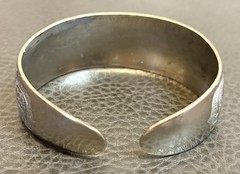 Vintage Silver Tone Tibetan Embossed Elephant Ethnic Tribal Boho Cuff Bracelet