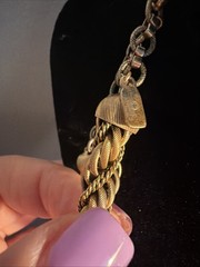 RARE VINTAGE SIGNED MONET THICK GOLD TONE BRAIDED NECKLACE Lovely Old Pawn J