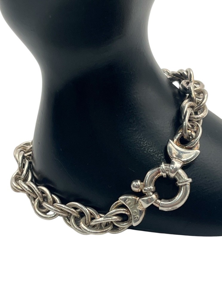 Milor Italy sterling silver rolo chain link bracelet