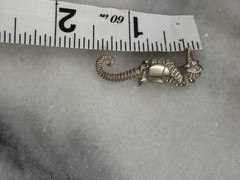 100% Authentic Hermes Seahorse Brooch /Pin -Silver