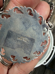 Vintage Sterling Silver Niello Siam Necklace 1950’s 15 1/2″