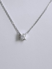 PLATINUM VS/G DIAMOND PENDANT NECKLACE 16″
