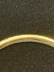 LAPO FLORENCE ITALY Snake Skin Red bracelet gold filled hinge bangle Very Good