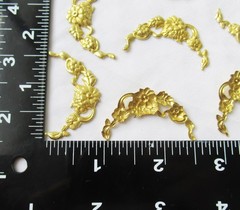 50pcs Flower Vine Brass Plant Filigree Stampings 40x23mm DIY Jewelry Findings