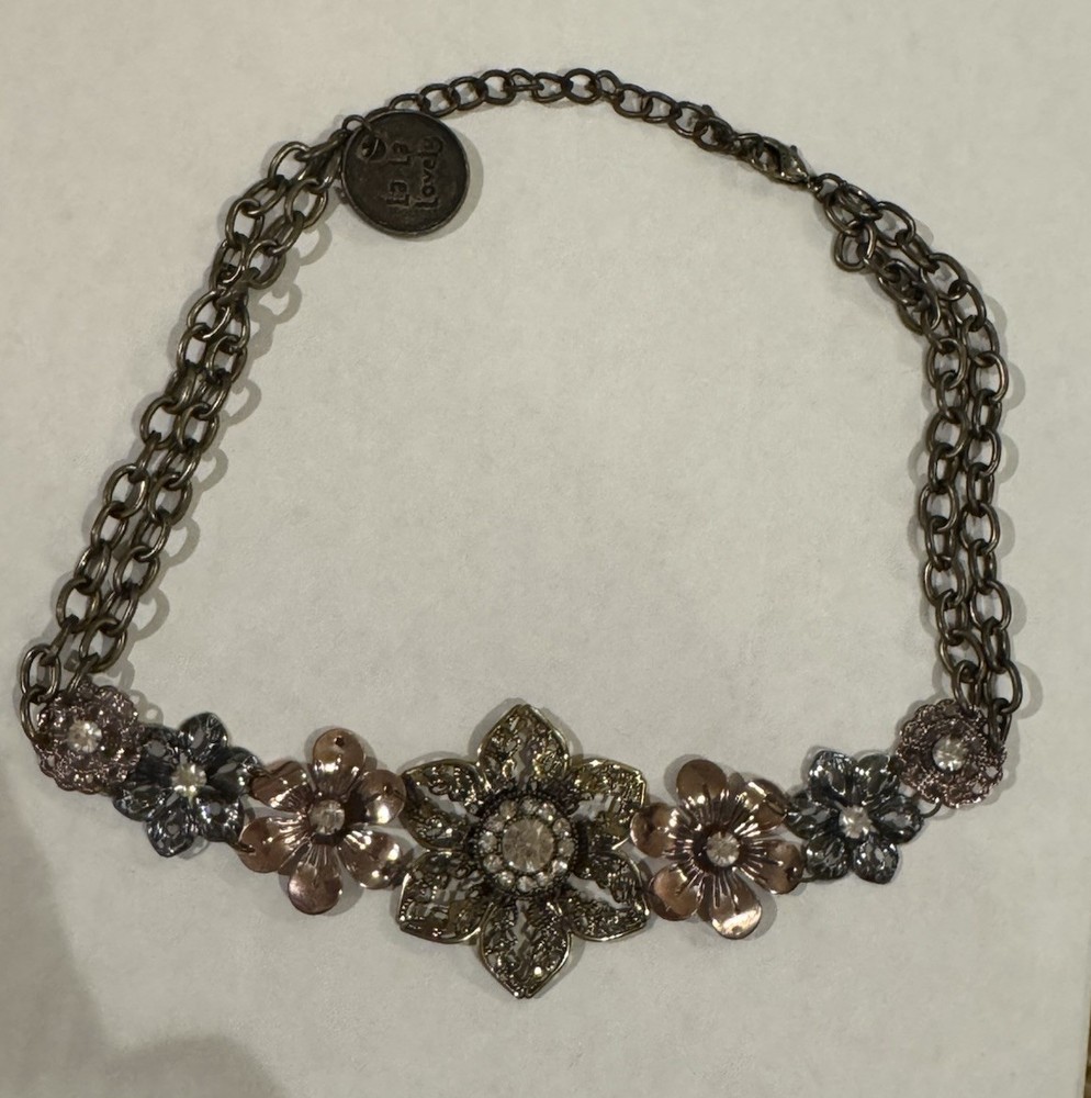 Vintage Claire’s Necklace Copper Flowers La La Lovely! Very Rare