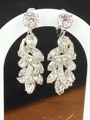 Beautiful 1960s Eisenberg Rhinestone Earrings
