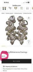Beautiful 1960s Eisenberg Rhinestone Earrings