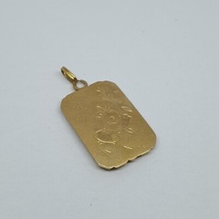 Antique Pendant Religious Medal on 18kt Gold of ” Baptism ” – 595