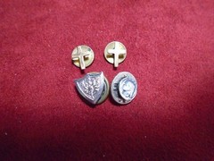 Lot of 2 Collar pins 7 Tie Pins Crosses ANS Child NAF Shield Delta N A Aviation