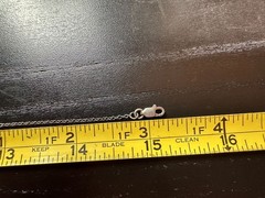 0.92g Vintage Sterling Silver 925 Delicate Link Cable Chain Necklace 15 in M