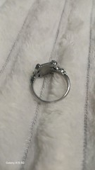 Vintage Bohemian Style Inlay Ring Unisex Zinc Alloy Band Size 6 New