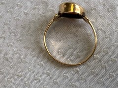 Antique 14K Yellow Gold Carved Silhouette Ring 2g Fine Jewelry Size 6.5 Band