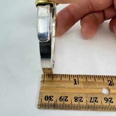 Vintage Taxco Mexico 925 Sterling Silver Brass Belt Buckle Bangle Bracelet 30g