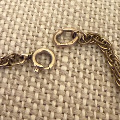 Vintage Gold Filled ID Identity Medical Bracelet GF Engrave Plate Rope Chain