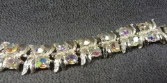 5 Aurora Borealis Rhinestone Art Bracelet Earrings Vintage Jewelry Lot