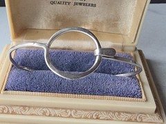 Vintage Artisan Sterling Silver Bangle Bracelet One of a Kind (OOAK), Organic