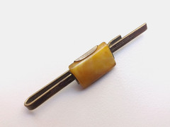 Soviet Vintage Tie clip Baltic Amber. USSR
