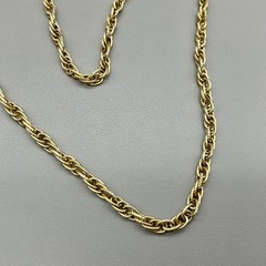 Avon Necklace Womens Gold Tone Textured Rope Chain Long Vintage Jewelry 30 Inch