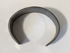 Vintage Brodrene Mylius Mid-Century Brutalist Pewter Cuff Bracelet “Dance”