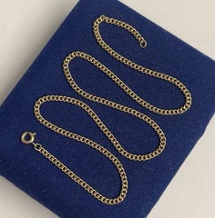 Elegant 2.6mm Gold Filled Necklace 16” Cuban Curb Link GF VTG EDWARDIAN 5.5g