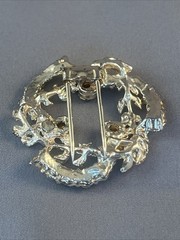 Vintage Fur Clip Sparkling Rhinestone & Gold Tone Clip Art Deco Fashion