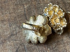 Huge Vintage Flower Earring Pairs Lot Enamel Rhinestone Coro Avon W Germany Etc.