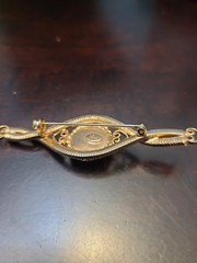 VINTAGE HOBE GOLD TONE W/ LOVELY ROSE FLOWER BROOCH RARE
