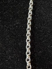 Vtg High Quality Rolo Sterling Silver 21 Gram Chain 30″ Opera-length 1940