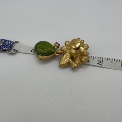 Vintage Jay Strongwater Flower Basket Dangle Rhinestone Statement Pin USA