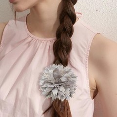 12cm Holiday Handmade Fabric Flower Brooch Pin for Women Girls Fashion Gold T…