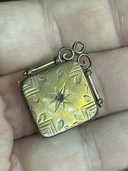 Vintage Carter, Qvarnstrom & Remington Victorian Gold Filled Locket Fob READ