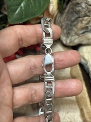 28. Vintage Sterling 925 Mariner Link Chain Bracelet 8 3/4″. 29.1g. Italy Unx