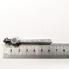 Vintage Luxury Soviet tie Clip made of ⭐875 Silver with the Star USSR hallmark#4