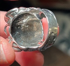 Vintage Greek God Hermes Roman God Mercury Sterling Silver 3D Face Head Ring