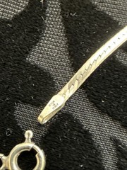 Sterling Silver Signed ITALY GLO 18″ Herringbone Chain necklace 3.1 g – 2mm 925