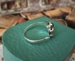 Soviet Vintage USSR Ring Estate Sterling Silver 875 Lapis Lazuli Stone Size 6.5