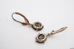 Vintage Sterling Silver 925 Black Onyx Earrings B8