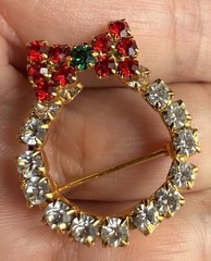 Vtg Christmas Brooch 1 Eisenberg Ice Earings 2 Trees 5 Unsigned
