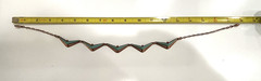 Vtg Matisse Renoir Copper Turquoise Enamel Geometric Necklace Clip On Earrings
