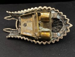 Old Pawn Bolo Tie Indian Headdress Sterling Silver NO CORD