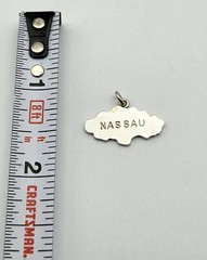 Vintage Sterling Silver Nassau Bahamas Travel Souvenir Charm Pendant – 2.7g
