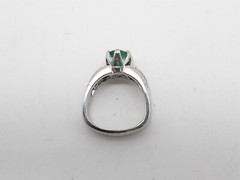 Designer $7000 3ct Natural Emerald VS G Diamond 19k White Gold Band Ring 10g